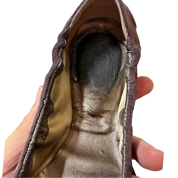 Tod's Ballerina Dee Fibbietta Ballet Flat / Chocolate & Grey (Size 36) - Picture 9 of 10